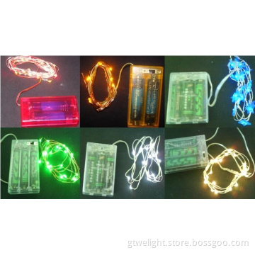 Batteries Drive Copper String Light Different Color